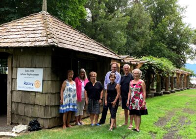 FHLPA and Courtenay Rotary members at the refurbished Arbour